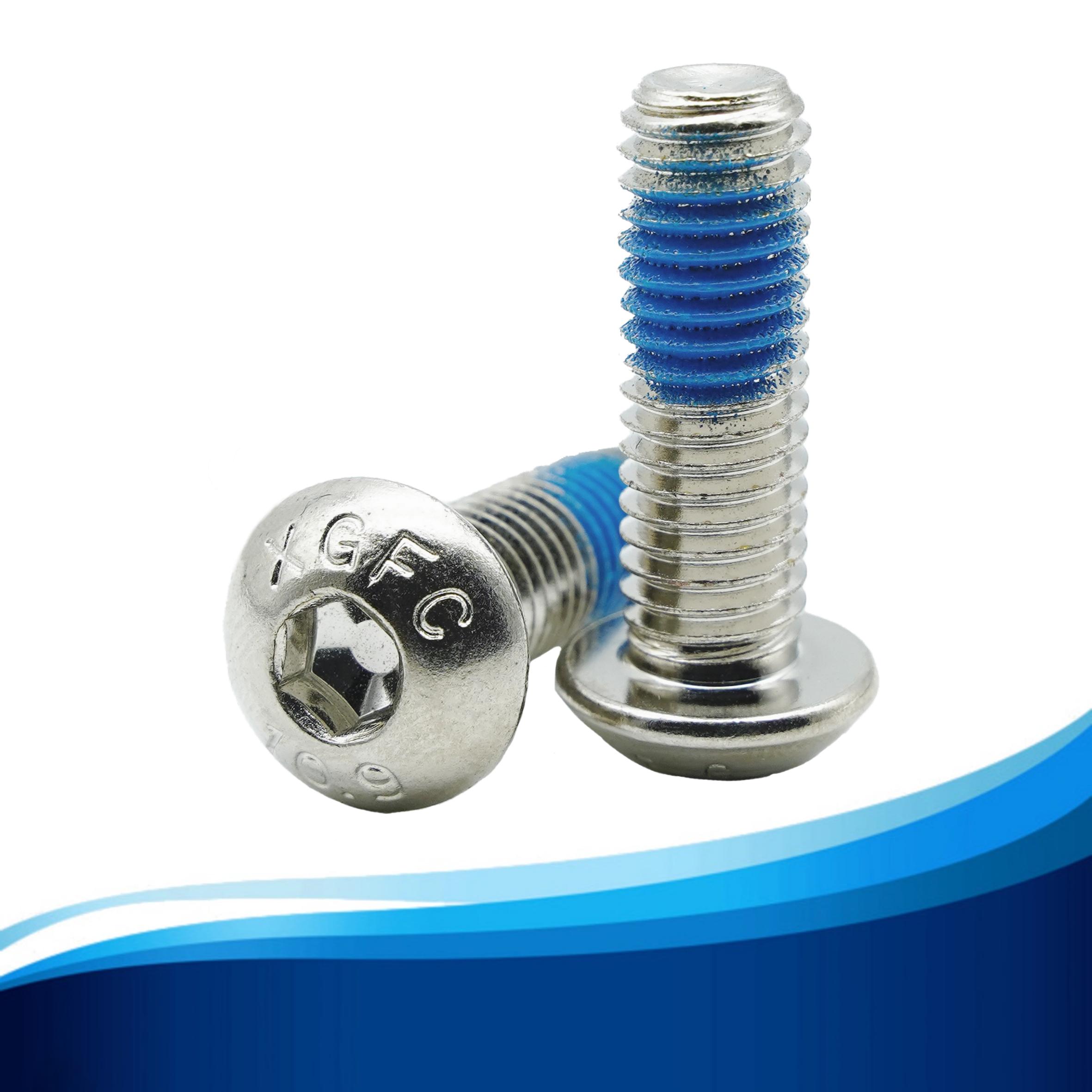 10.9级镀镍180°涂胶ISO7380