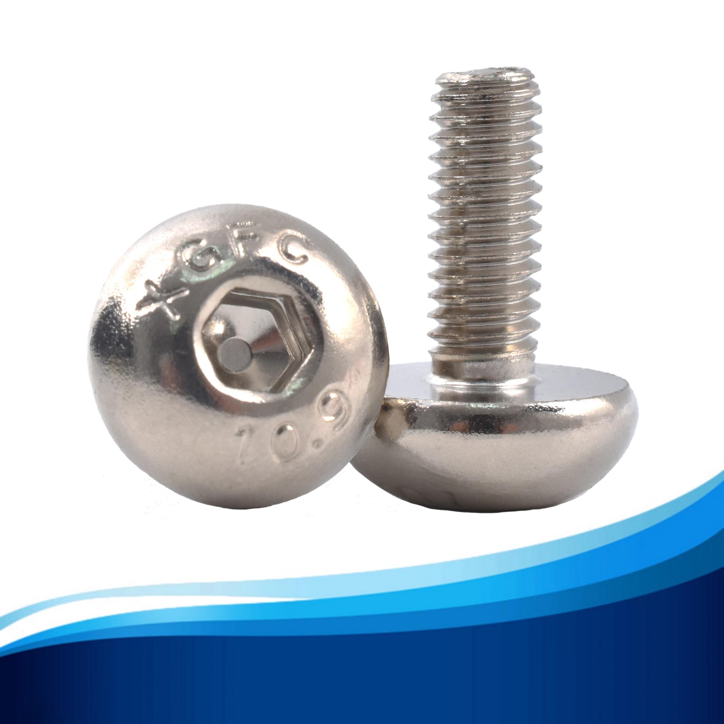 10.9级镀镍大丸头螺丝