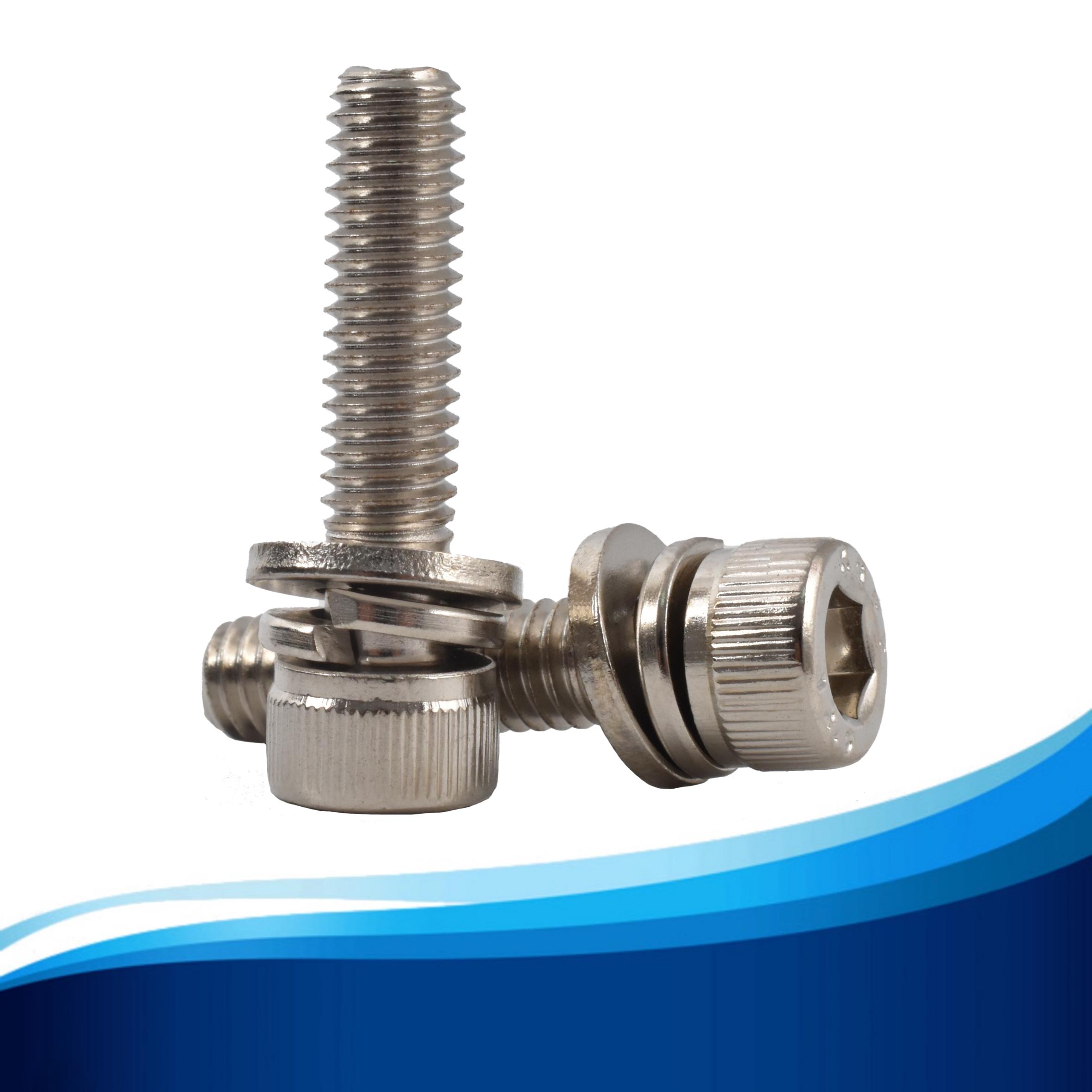 12.9级镀镍杯头三组合