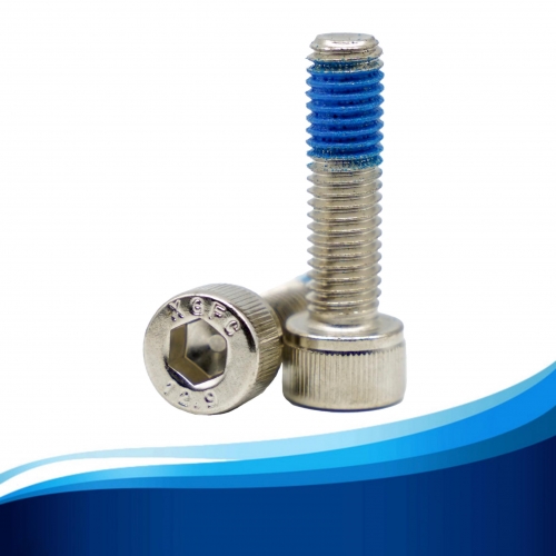 12.9级镀镍360°涂胶DIN912